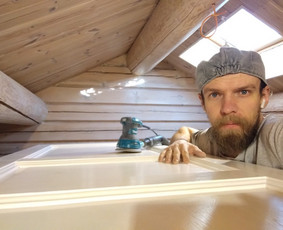 Durų montavimas - Vidaus apdailos darbai, tinkavimas natūraliu molio tinku. - 3