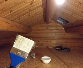 Vidaus apdailos darbai, tinkavimas natūraliu molio tinku. / Mažvydas Visockis / Darbų pavyzdys ID 4274799
