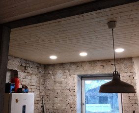 Dailylenčių kalimas - Vidaus apdailos darbai, tinkavimas natūraliu molio tinku. - 1