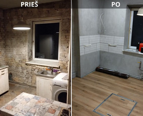 Kapitalinis buto remontas - Vidaus apdailos darbai, tinkavimas natūraliu molio tinku. - 1