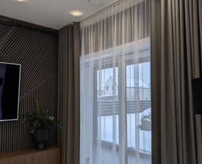 Karnizų, roletų montavimas - Užuolaidų / romanečių siuvimas, bėgelių montavimas. - 3