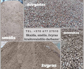 Žemės kasimas, lyginimas - Dolomito skalda, smėlis, žvyras. Sunkiosios technikos nuoma - 4