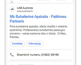 Google Ads reklama - Facebook / Google / Leads - Būk Ten, Kur Žiūri Visi. - 2