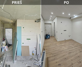 Laminato klojimas - Tapetavimas,vidaus apdaila, tapetų klijavimas, . - 1