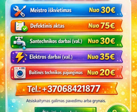 Meistrai į namus - Sertifikuoto Meistro 100% Pagalba Jūsų Namams ar Biurui ! - 1