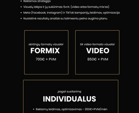 Reklamos paslaugos - Tiktok ir Meta reklama, video produkcija, svetainių kūrimas. - 1