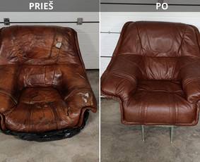 Baldų restauravimas, remontas - Mink&scaron;tų baldų pervilkimas, kiti darbai su oda ir gobelenu - 1