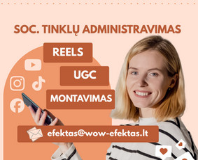 Rinkodara (marketingas) - Reels video, Ugc video, socialinių tinklų administravimas - 1
