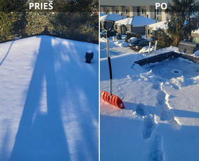 Stogo dažymas - Auk&scaron;tuminiai darbai Stogų sniego valymas Varveklių &scaron;alinimas - 1