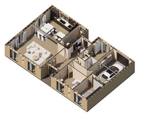 3D modeliavimas, vizualizacijų kūrimas - Eksterjero/interjero vizualizavimas (architektų duo) - 4