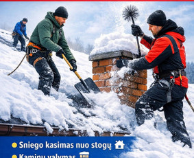 Buitinės paslaugos - Sniego kasimas, valymas nuo stogų - 1