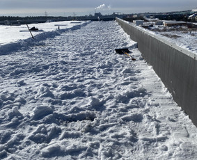 Auk&scaron;talipiai - Valome sniegą nuo stogų - 3