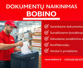 Mobilus dokumentų naikinimas - Dokumentų naikinimas su pažyma - 1