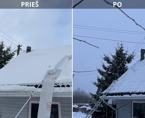 Sniego valymas - Sniego valymas nuo stogų - 1