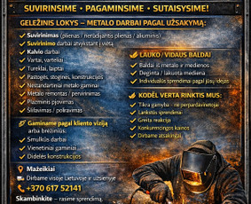 Metalo gaminiai, suvirintojai - Suvirinimo darbai pagal užsakymą &ndash; Geležinis Lokys - 1