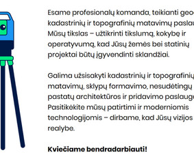 Matininkai, geodezininkai - Topografinės nuotraukos nuo 180 Eur - 1