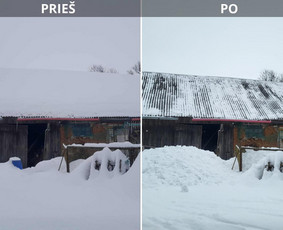 Varveklių ir ledo nuėmimas Sniego valymas nuo stogo / K. Tarvydas / Darbų pavyzdys ID 4289439