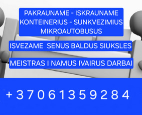 Statybos, apdaila - Kroveju paslaugos - Pagalbiniai darbai - Perkraustymas - 1