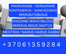 Pagalbiniai darbininkai - Kroveju paslaugos - Pagalbiniai darbai - Perkraustymas - 1