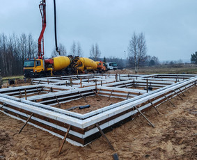 Gręžtiniai (poliniai) pamatai - Pamatu irengimas , liejimas - 1