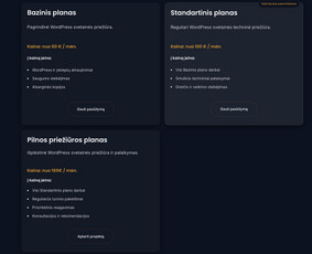 Interneto svetainių priežiūra - Wordpress svetainės statybos ir paslaugų įmonėms - 2
