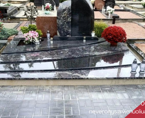 Paminklų gamyba - Kapų dengimas plok&scaron;tėmis, paminklai, raidžių kalimas - 4