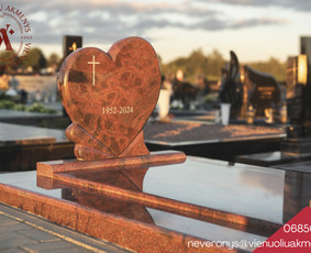 Paminklų, antkapių montavimas - Kapų dengimas plok&scaron;tėmis, paminklai, raidžių kalimas - 4