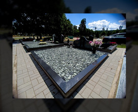 Kapavietės užpylimas skaldele - Kapų įrengimas restauravimas, granito gaminiai - 2