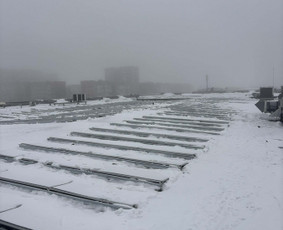 Aplinka, sodas - Sniego valymas nuo stogų - 2