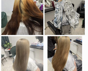 Plaukų tiesinimas - Plaukų dažymai įvairiomis technikomis, kirpimai, procedūros - 2