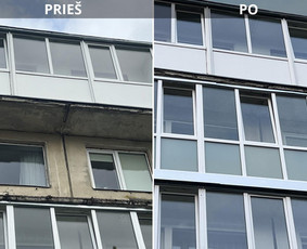 Statybos darbai - Langai, balkonų stiklinimas, roletai.durys - 1