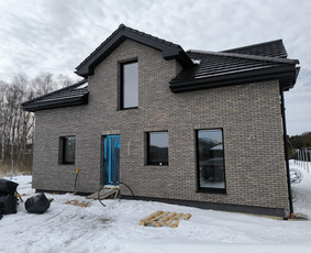 Fasadų apdaila, dažymas - Klinkerio klijavimas // Klinkerio plytu muras - 1