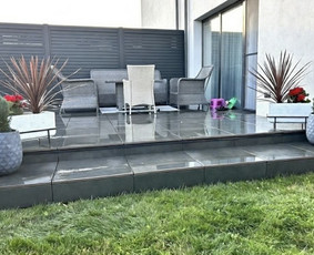 Medžio darbai, staliai - Terasinių plytelių montavimas - 1