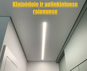 Įtempiamos lubos, montavimas - Įtempiamos lubos Klaipėdoje ir apylinkėse - Натяжные потолки - 1