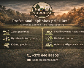 Aplinka, sodas - Obelų, genėjimas. Krūmų pjovimas. Gyvatvorių karpymas - 2