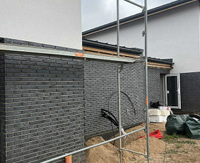 Fasadų apdaila, dažymas - Klinkerio klijavimas, fūgavimas - 3