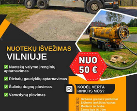 Nuotekų išvežimas, valymo įrenginių aptarnavimas / vezamnuotekas.lt / Darbų pavyzdys ID 4304563