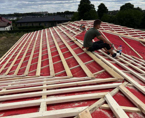 Statybos, apdaila - Pamatų, mūro darbai. Stogo, fasado, klinkerio įrengimas. - 3