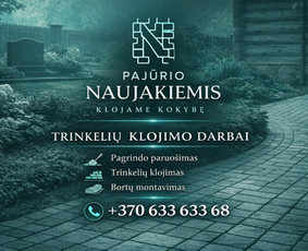 Aplinkos tvarkymas, apželdinimas - Trinkelių klojimo darbai - 1