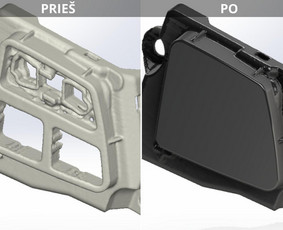 Reverse Engineering, detalių atkūrimas iš 3D scan į 3D CAD
