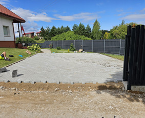 Drenažo įrengimas - Trinkelių klojimas. - 1