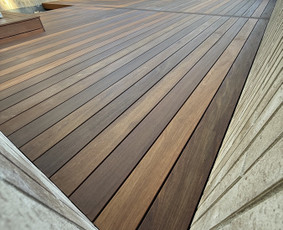 Statybos darbai - Montuojame egzotinės medienos terasas - 2