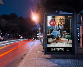 Lauko reklamos maketas. HERKAUS GALERIJA