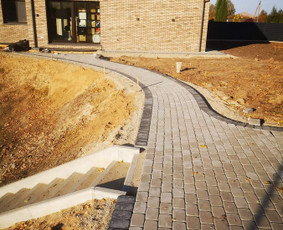 Laiptai i&scaron; trinkelių - Trinkeliu klojimas zemaitijoje - 3