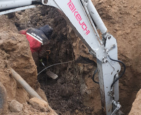 Drenažo įrengimas - Trinkeliu klojimas zemaitijoje - 3