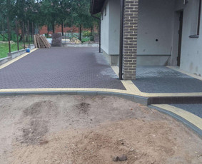 Aplinkos tvarkymas, apželdinimas - Trinkelių klojimas,aplynkos tvarkymas - 4