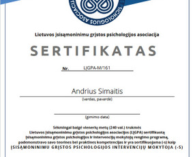 Mindfulness mokytojas, priklausomybių konsultantas / Andrius Simaitis / Darbų pavyzdys ID 4314771