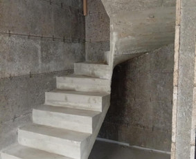 Statybos darbai - Betoninių laiptų gamyba ir montavimas, demontavimas - 2