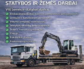 Statybos darbai - Ekskavatoriaus paslaugos-žemės ir statybos darbai - 1