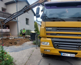 Krovinių pervežimas - Fiskaras Vilniuje &ndash; savivartis su manipuliatoriumi, žvyras, - 1